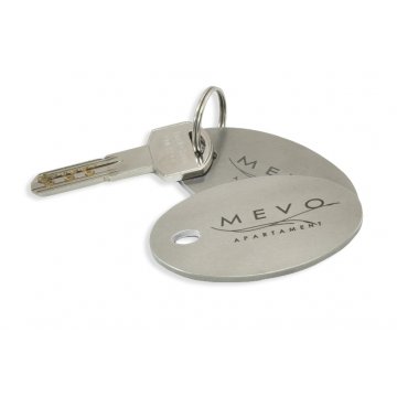 Hotel Schlüsselanhänger - OWALMET BIG Stahl 3mm dick - BM012