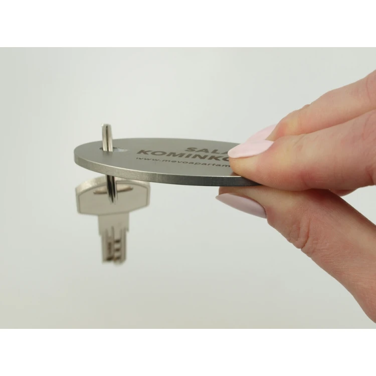 Hotel Schlüsselanhänger - OWALMET BIG Stahl 3mm dick - BM012