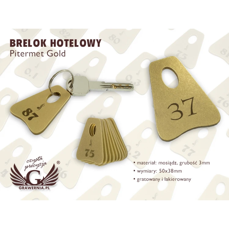 Hotel Schlüsselanhänger - PITERMET Gold - BMZ002