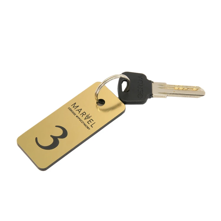 Hotel Schlüsselanhänger - KLEINES METALLISCHES GOLD