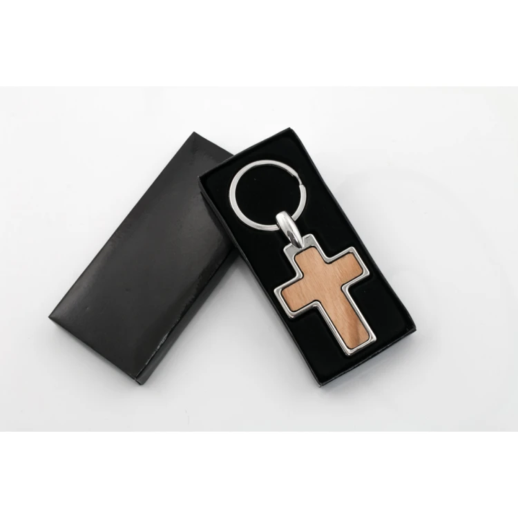 Schlüsselanhänger Kreuz mit individueller Gravur - BP126