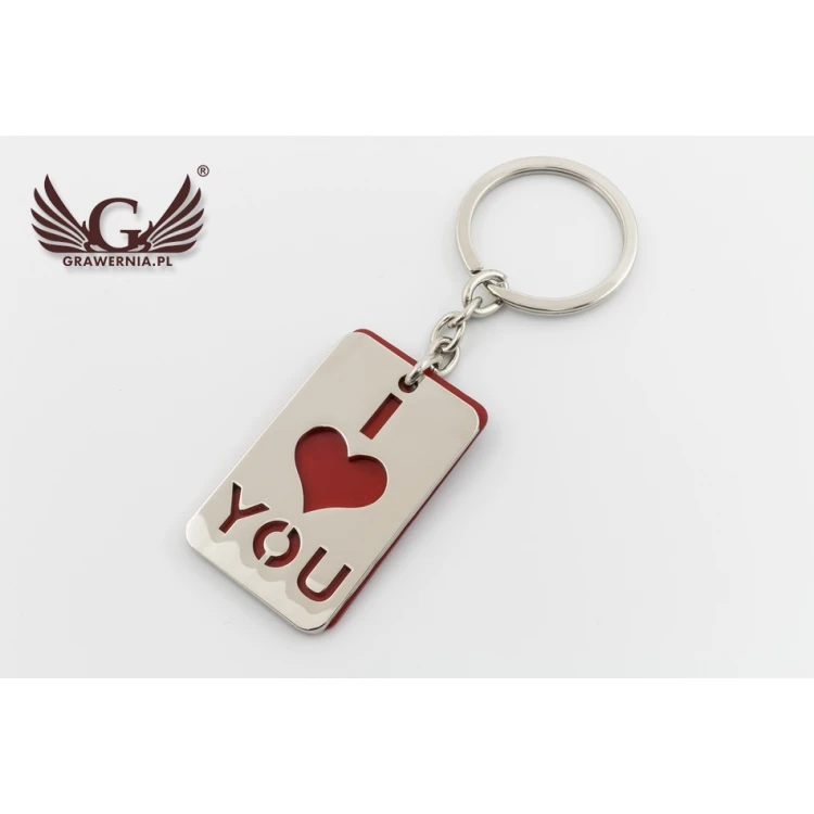 SCHLÜSSELANHÄNGER I LOVE YOU mit deiner Gravur - BP63