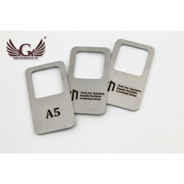 Metallischer Schlüsselanhänger - PROSTMET- Stahl 2mm dick, Maße: 36x62mm - BM027