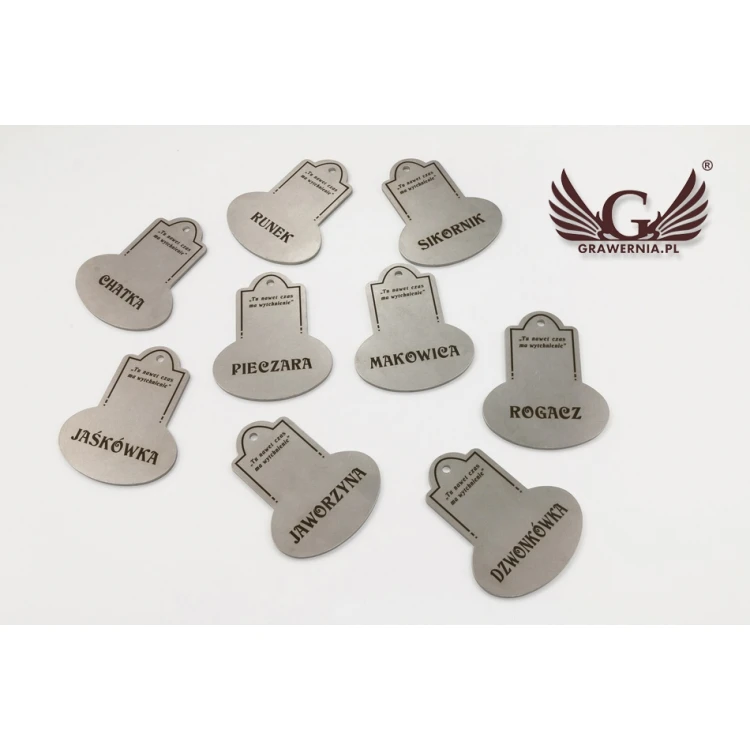 Metallischer Schlüsselanhänger - RETROMET - Stahl 3mm dick, Maße: 95x76mm - BM026