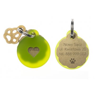 Adressanhänger - Premium Schlüsselanhänger für Hund und Katze mit Ihrer Gravur - BDZ020