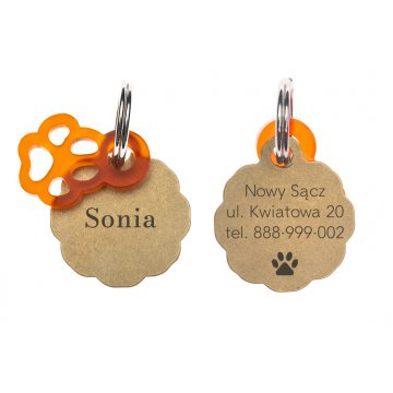 Adressanhänger - Premium Schlüsselanhänger für Hund und Katze mit Ihrer Gravur - BDZ028