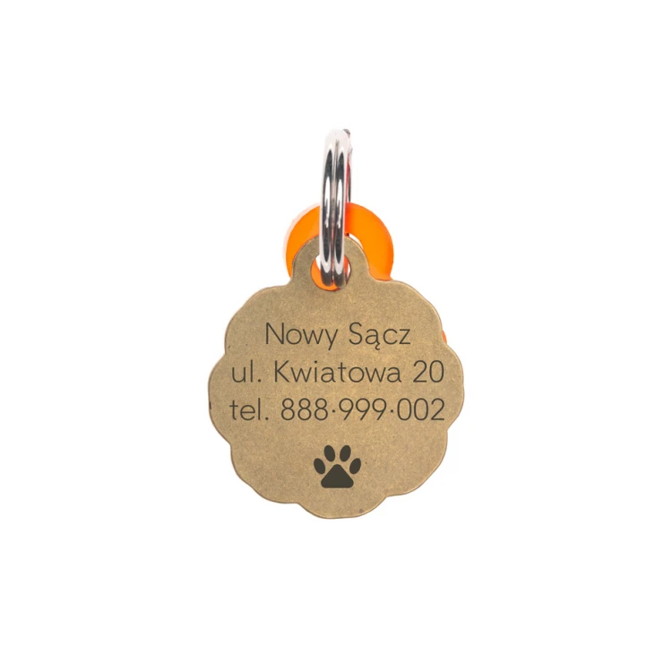 Adressanhänger - Premium Schlüsselanhänger für Hund und Katze mit Ihrer Gravur - BDZ028