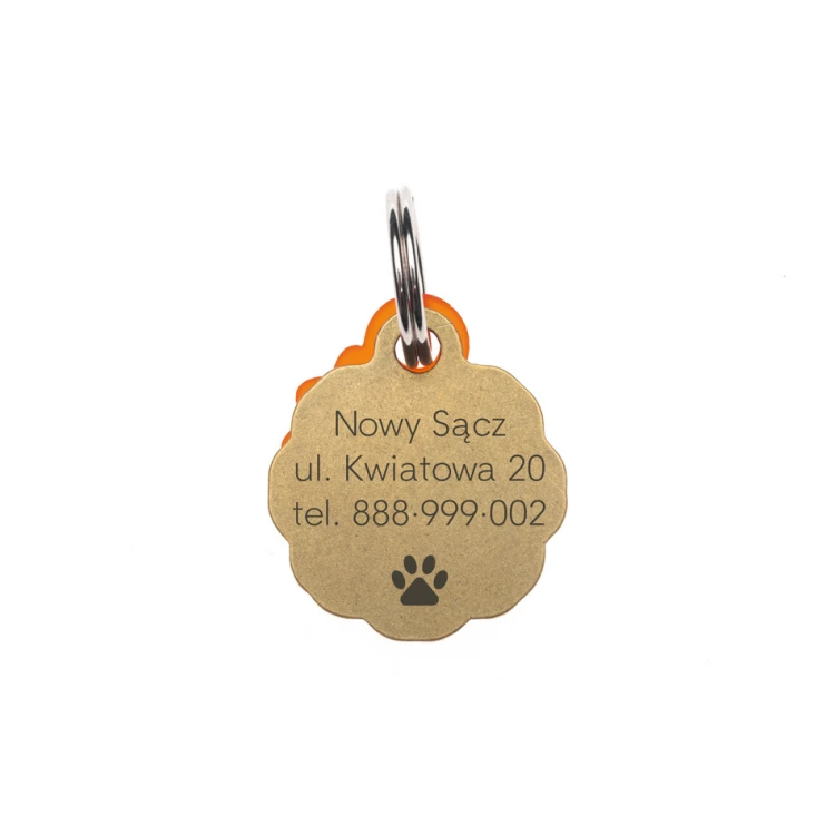 Adressanhänger - Premium Schlüsselanhänger für Hund und Katze mit Ihrer Gravur - BDZ029