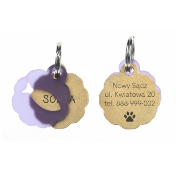 Adressanhänger - Premium Schlüsselanhänger für Hund und Katze mit Ihrer Gravur - BDZ039