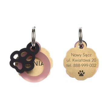 Adressanhänger - Premium Schlüsselanhänger für Hund und Katze mit Ihrer Gravur - BDZ047