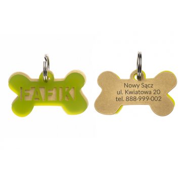 Adressanhänger - Premium Schlüsselanhänger für Hund und Katze mit Ihrer Gravur - BDZ049