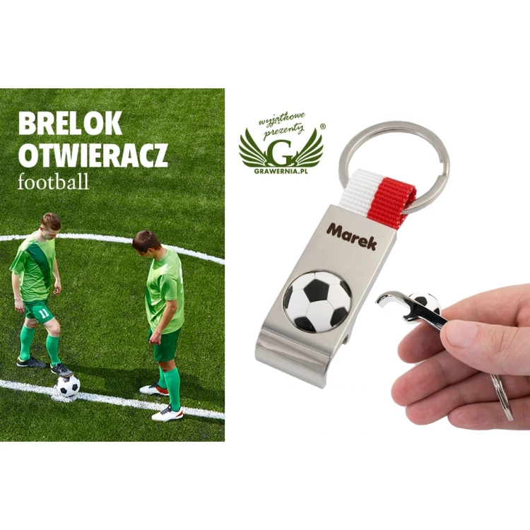 SCHLÜSSELANHÄNGER FLASCHENÖFFNER Football - mit beliebiger Gravur - BP170