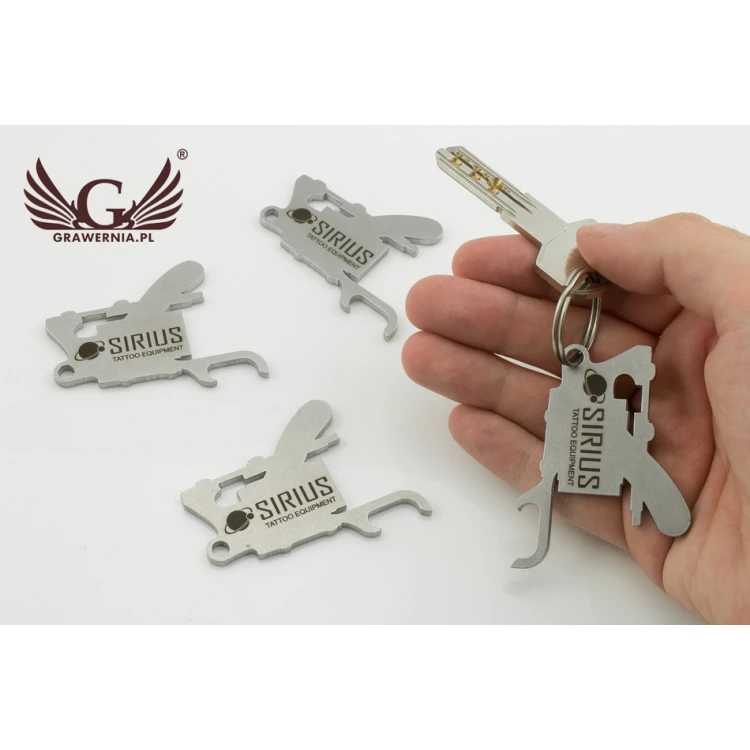Schlüsselanhänger Flaschenöffner - Openmet - Stahl 3mm dick - BM024