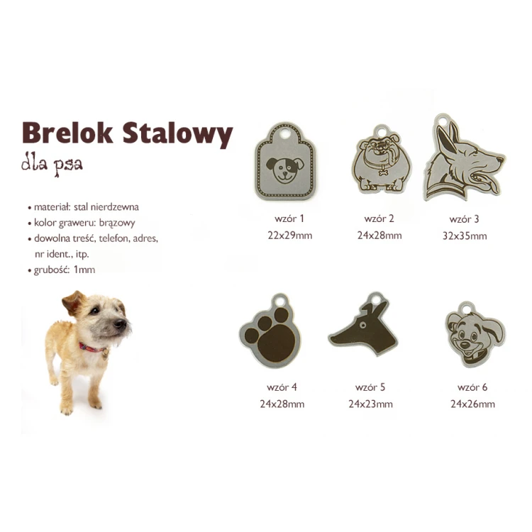 Stahl Schlüsselanhänger für Hunde - BDZ012