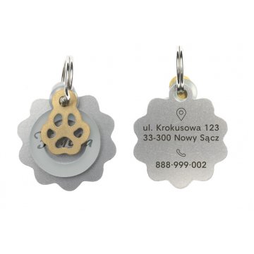 Adressanhänger - Premium Schlüsselanhänger für Hund und Katze mit Ihrer Gravur - BDZ026