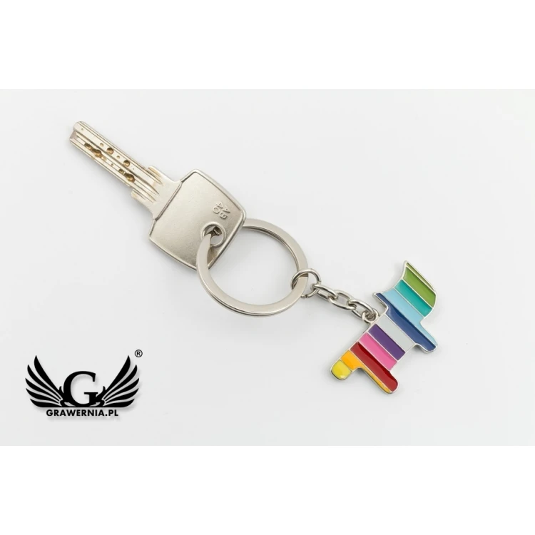 REGENBOGEN KATZE Schlüsselanhänger mit Ihrer Gravur - BP64