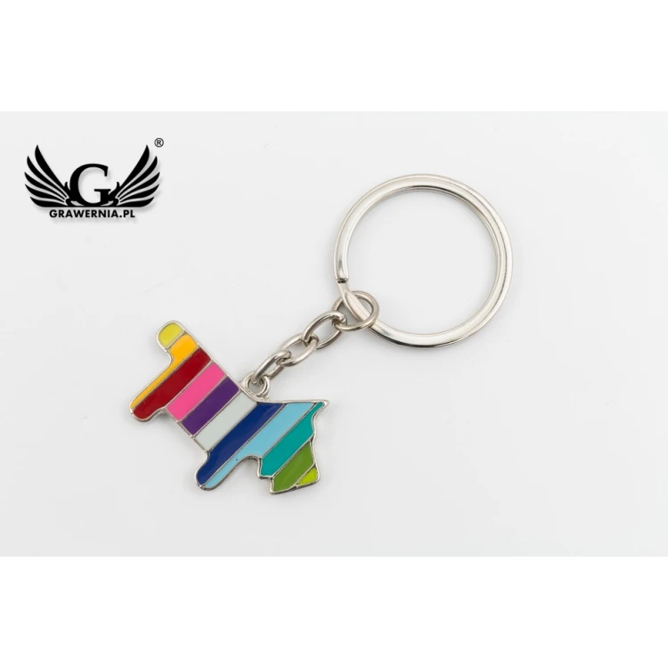 REGENBOGEN HUND ANHÄNGER mit Ihrer Gravur - BP101