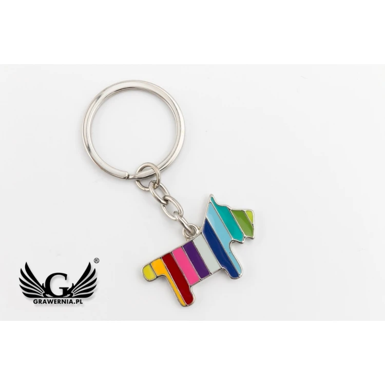 REGENBOGEN HUND ANHÄNGER mit Ihrer Gravur - BP101