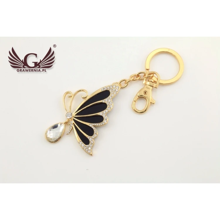 GOLDENER SCHMETTERLING-ANHÄNGER mit Ihrer Gravur - BP26