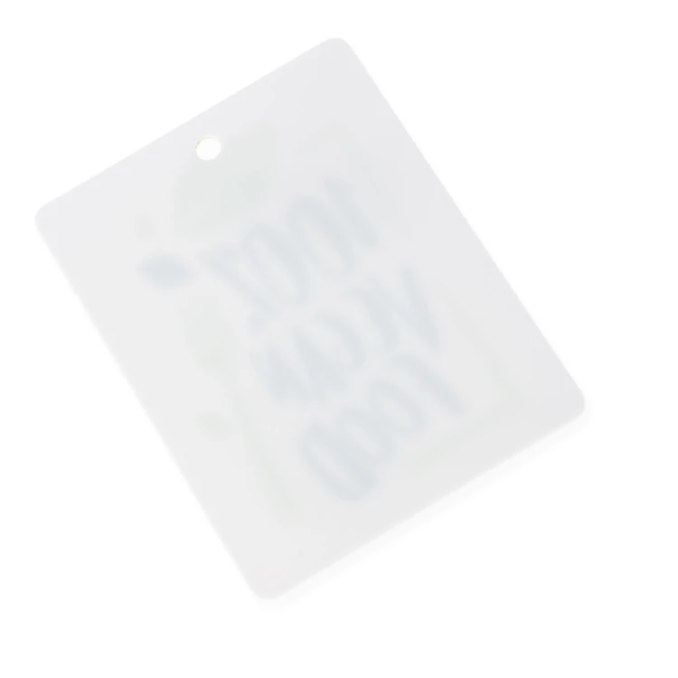 Anhänger, Anhängeetiketten, Tags mit beliebigem Druck - HIPS Material 1mm - Abmessungen 38x50mm - ZAW020