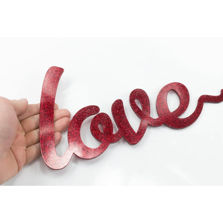 Glitzernder Dekorativer Schriftzug Love - NAP032