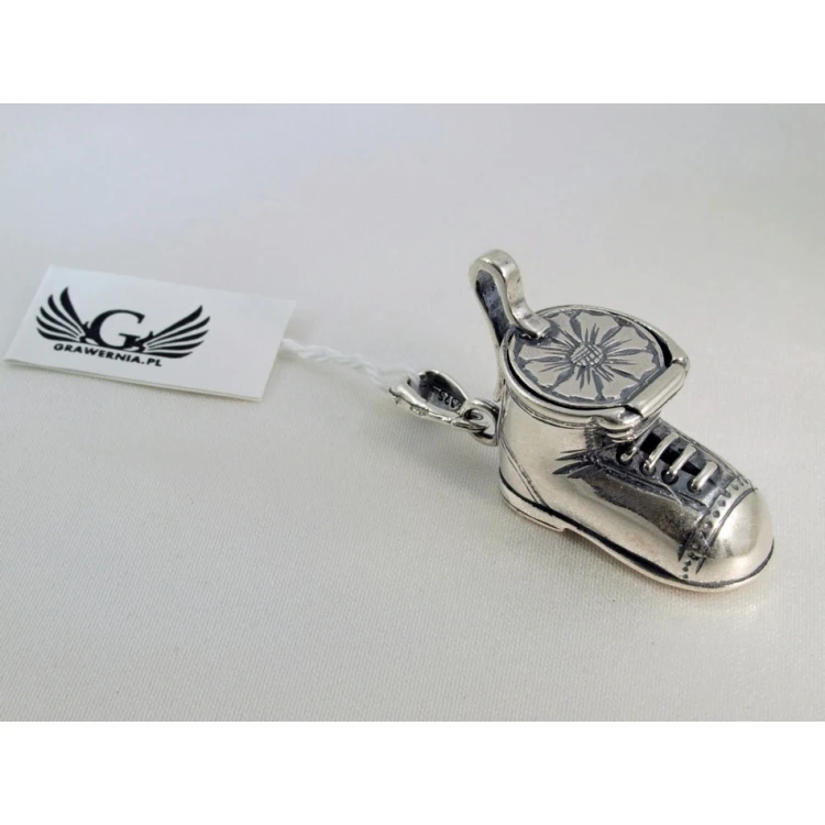 Schuh mit Versteck - SILBER - Taufgedächtnis