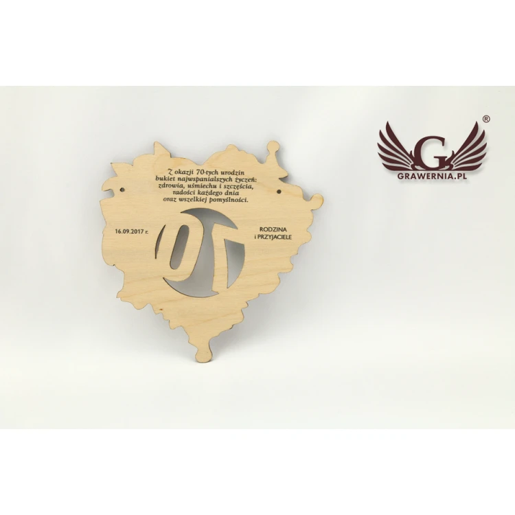 Medaille in Form eines Jubiläumsbouquets - farbiger UV-Druck - MGR016