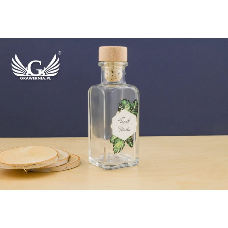 Hochzeitsflasche für Alkohol - Digitaler UV-Druck - Kapazität 100ml - BUT001