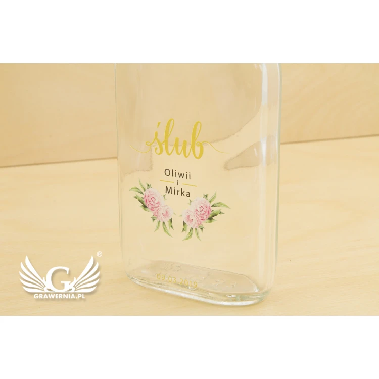 Hochzeitsflasche für Alkohol - UV-Digitaldruck - Kapazität 100ml - BUT003