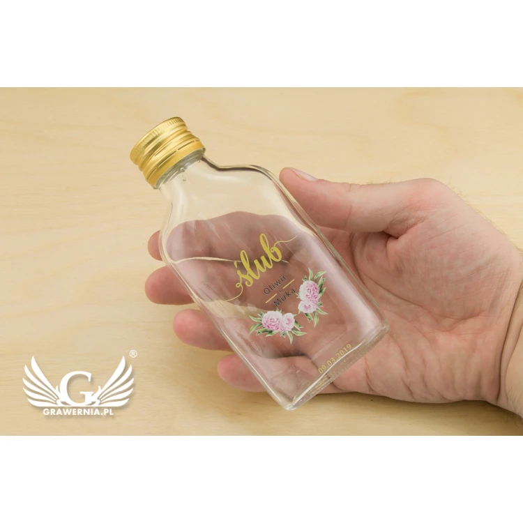 Hochzeitsflasche für Alkohol - UV-Digitaldruck - Kapazität 100ml - BUT003
