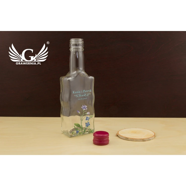 Hochzeitsflasche für Alkohol - UV-Digitaldruck - Kapazität 200ml - BUT004