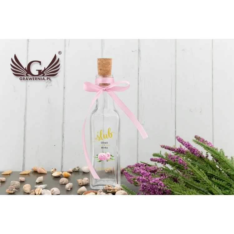 Hochzeitsflasche für Alkohol - UV-Digitaldruck - Kapazität 100ml - BUT007