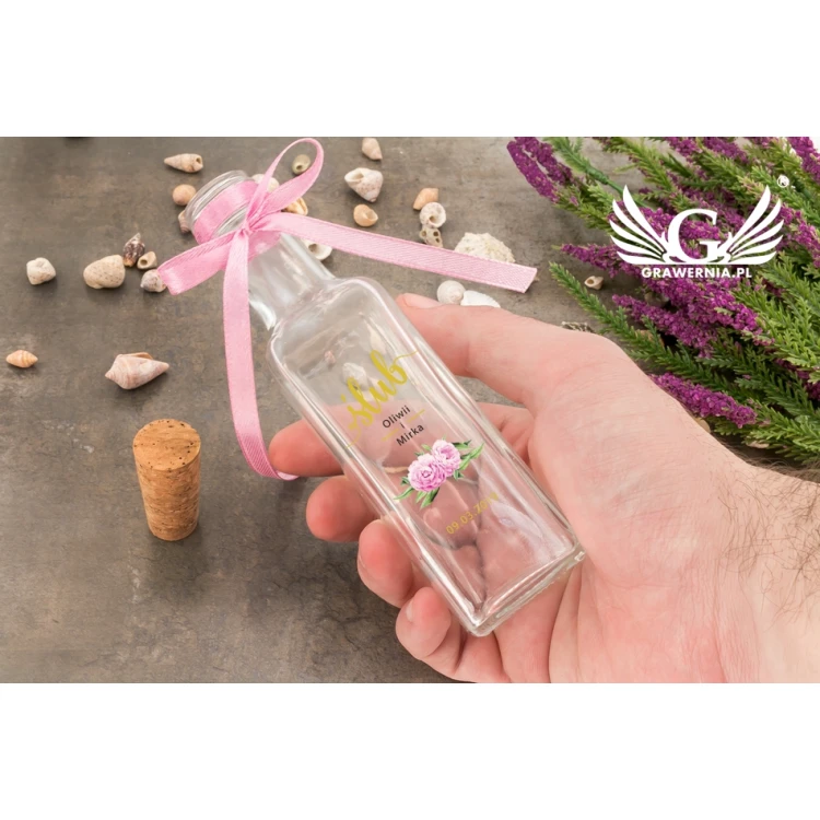 Hochzeitsflasche für Alkohol - UV-Digitaldruck - Kapazität 100ml - BUT007