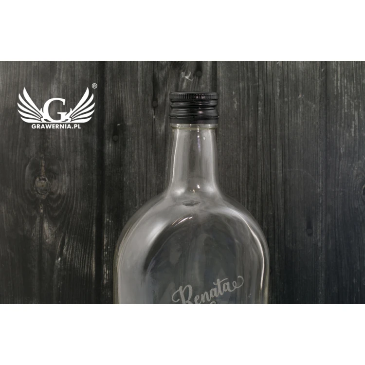 Hochzeitsflasche für Alkohol - lasergraviert - Fassungsvermögen 500ml - BUT005