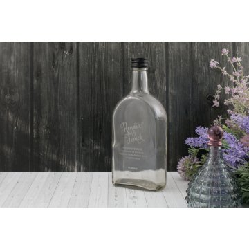 Hochzeitsflasche für Alkohol - lasergraviert - Fassungsvermögen 500ml - BUT005