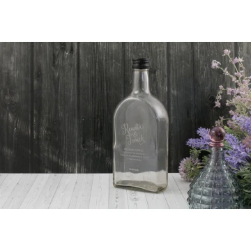 Hochzeitsflasche für Alkohol - lasergraviert - Fassungsvermögen 500ml - BUT005