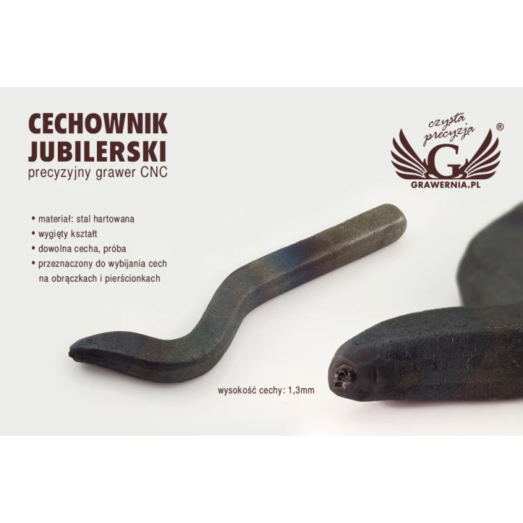 Juwelierprägestempel aus gehärtetem Stahl - Prägehöhe 1,3mm