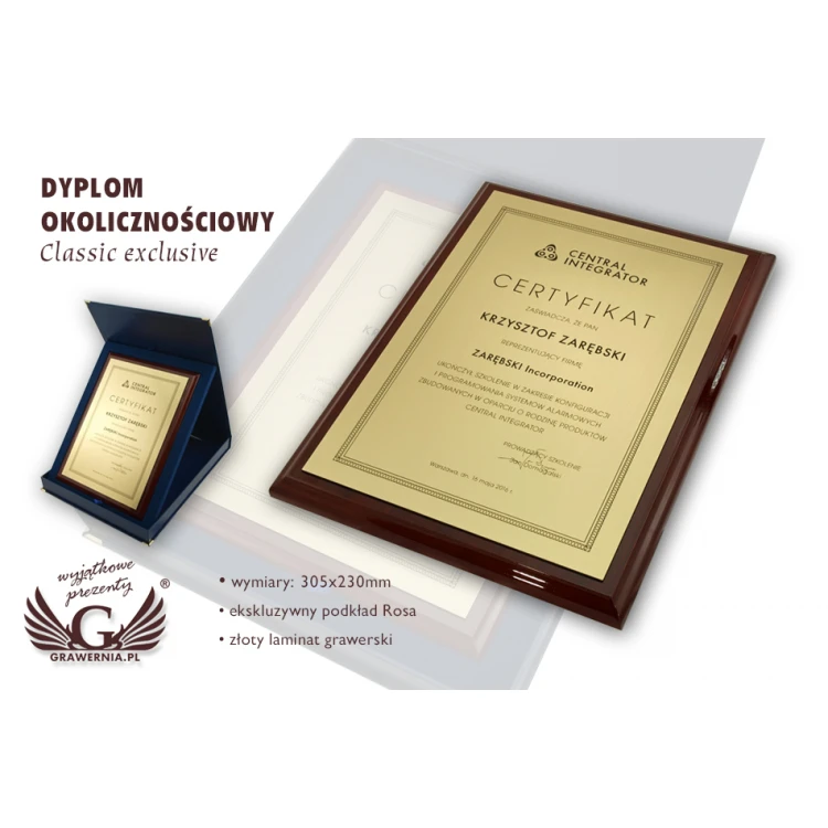 Zertifikat Classic Exclusive - DCE001
