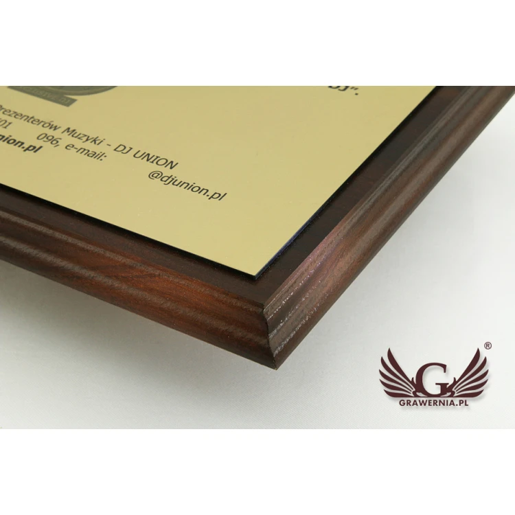 Zertifikat für DJ MD154 Größe 25,5x20cm - farbiger UV-Druck - DUV024