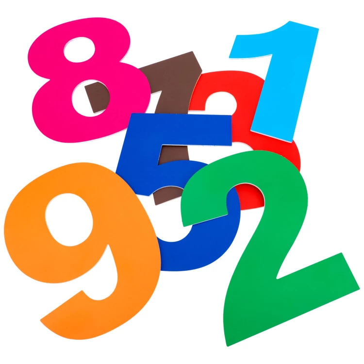 Zahlen für den Kindergarten aus Gravierlaminat - verschiedene Farben - Höhe 20 cm - CL009