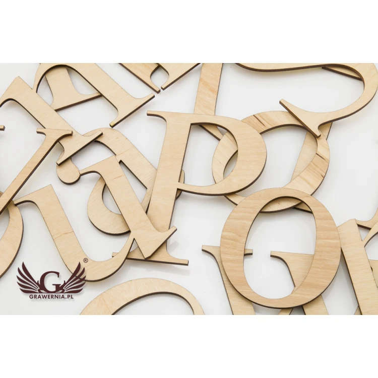 Zahlen und Buchstaben lasergeschnitten - Sperrholz 3mm