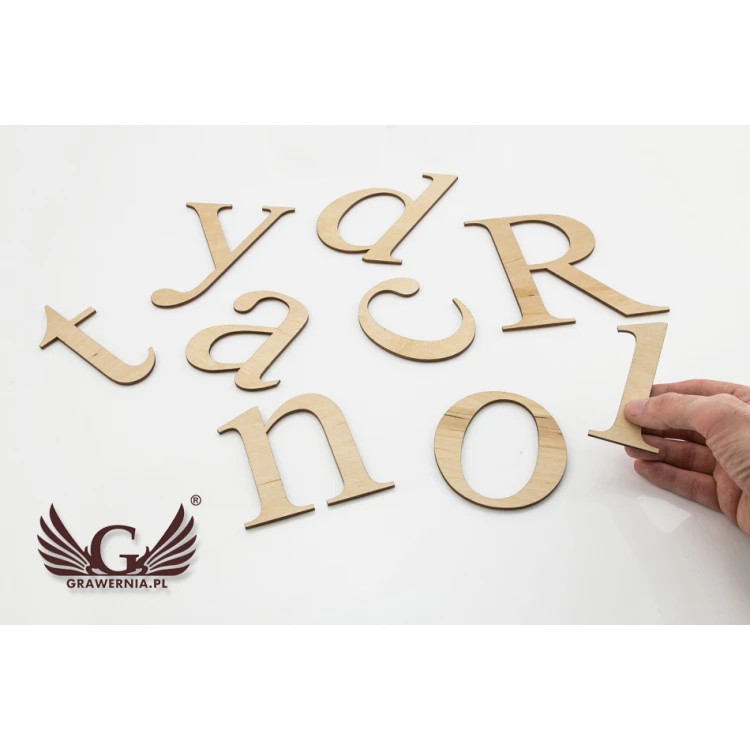 Zahlen und Buchstaben lasergeschnitten - Sperrholz 3mm
