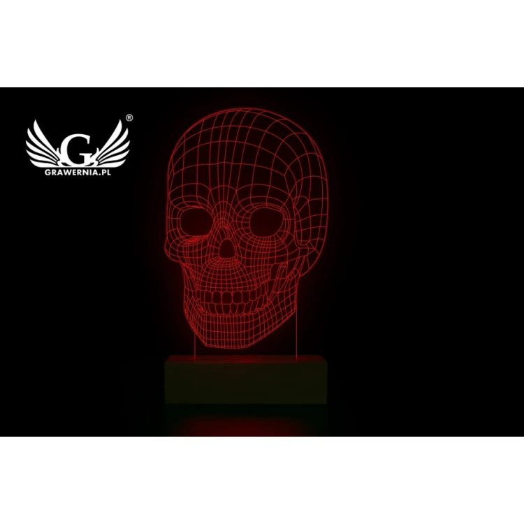 Schädel - 3D LED RGB Lampe mit Fernbedienung - L3D016