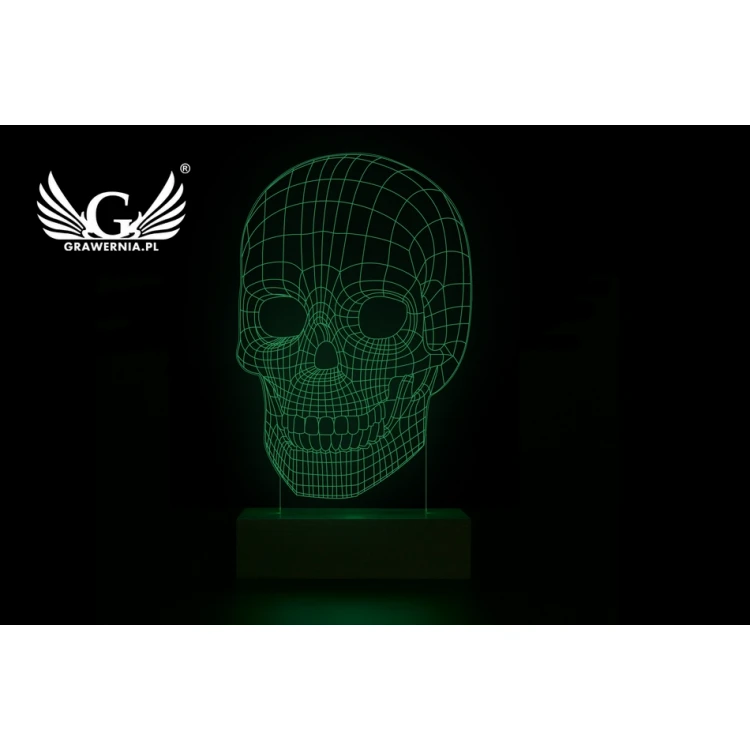 Schädel - 3D LED RGB Lampe mit Fernbedienung - L3D016