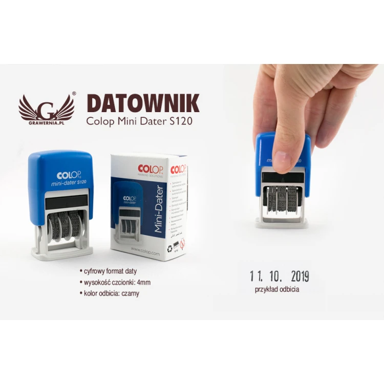 Datumsstempel Colop Mini Dater S120 - Abdruckgröße: 18x4mm - COL015
