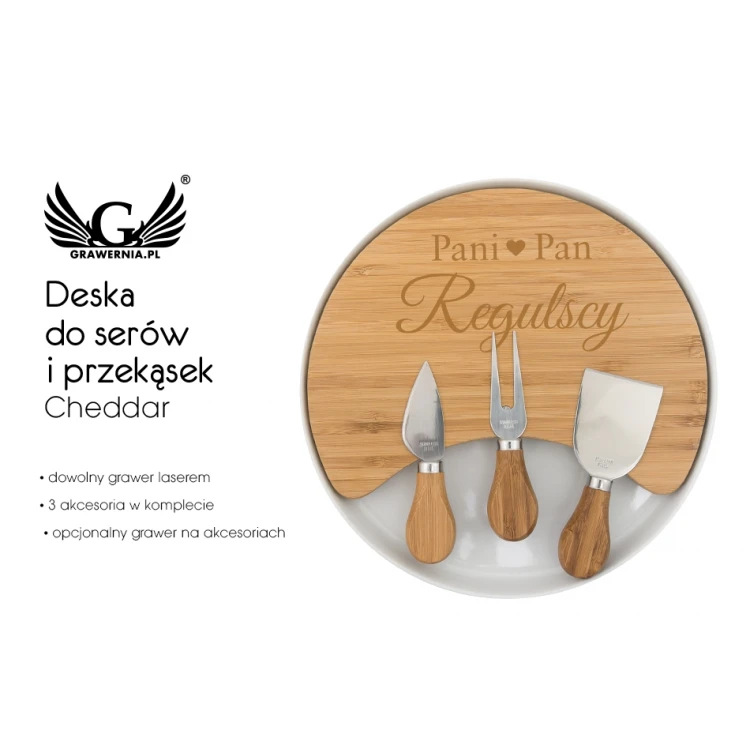Käsebrett mit individueller Gravur - Geschenk - KCH007