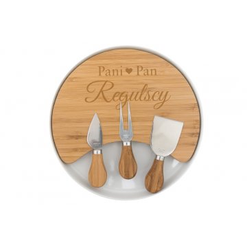 Käsebrett mit individueller Gravur - Geschenk - KCH007