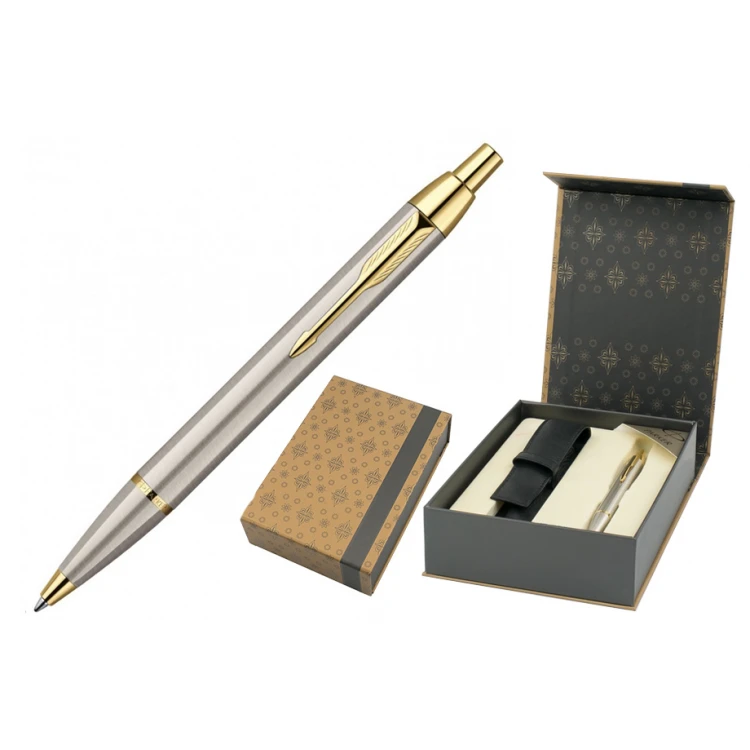 PARKER IM Gebürstetes Metall GT Kugelschreiber mit Etui - PAR139-D-SWPAG