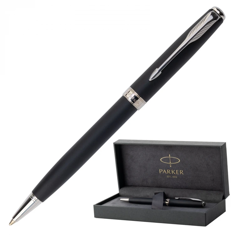 Parker Sonnet Slim Core Mattschwarz CT - PAR218 Kugelschreiber