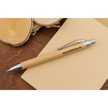 Bambus Kugelschreiber Palermo mit individueller Gravur - DP020